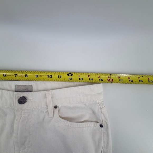 Mother Denim Peg Mini Fray Skirt Party Crashers White Distressed Size 27 - Picture 7 of 7